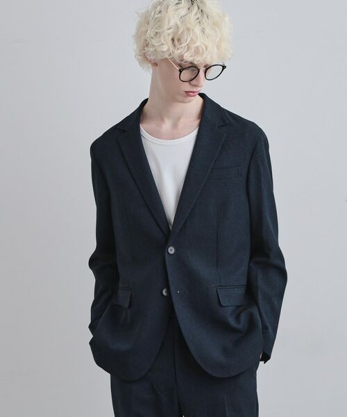 tk.TAKEO KIKUCHI / ティーケー タケオキクチ セットアップ | 【上下2点セット】洗えるピンヘッドストレッチセットアップ/ビジネスOK（ブルー(093)）