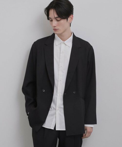 tk.TAKEO KIKUCHI / ティーケー タケオキクチ セットアップ | 【上下2点セット ジャケット＆パンツ】ダブルセットアップ（ブラック(019)）