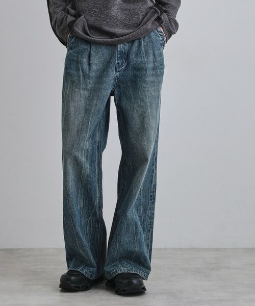 tk.TAKEO KIKUCHI / ティーケー タケオキクチ デニムパンツ | ワイドストレートレッグデニム（ブルー(093)）