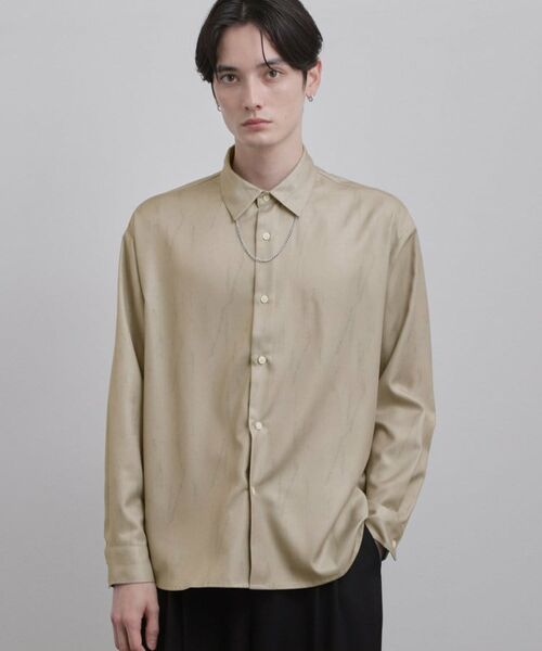 tk.TAKEO KIKUCHI / ティーケー タケオキクチ シャツ・ブラウス | 【ネックレス付き】プリントシャツ（グレー(012)）