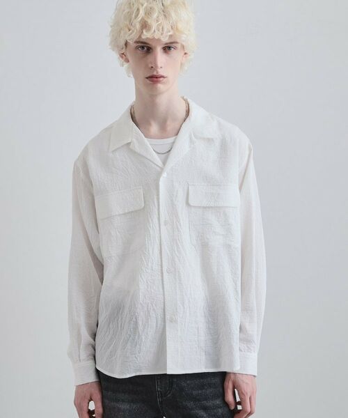 tk.TAKEO KIKUCHI / ティーケー タケオキクチ シャツ・ブラウス | シアーストライプシャツ | 詳細2