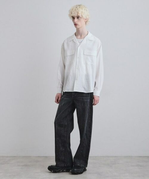 tk.TAKEO KIKUCHI / ティーケー タケオキクチ シャツ・ブラウス | シアーストライプシャツ | 詳細4