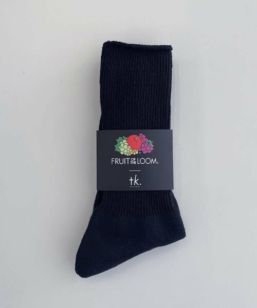 tk.TAKEO KIKUCHI / ティーケー タケオキクチ ソックス | 【別注】FRUIT OF THE LOOM ルーズフィットソックス（ブラック(019)）