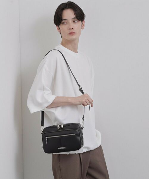tk.TAKEO KIKUCHI / ティーケー タケオキクチ ショルダーバッグ | ポケットショルダーバッグ（ブラック(019)）