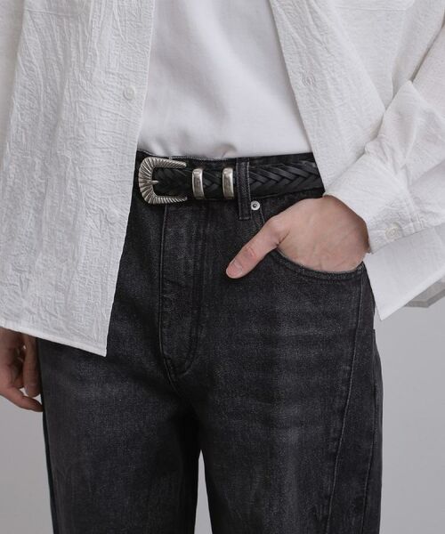 tk.TAKEO KIKUCHI / ティーケー タケオキクチ ベルト・サスペンダー | 【牛革】メッシュウェスタンベルト | 詳細2