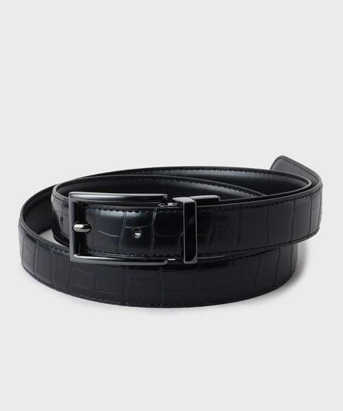 tk.TAKEO KIKUCHI / ティーケー タケオキクチ ベルト・サスペンダー | アニマルリバーナローベルト（ブラック(519)）