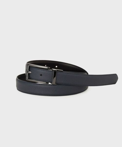 tk.TAKEO KIKUCHI / ティーケー タケオキクチ ベルト・サスペンダー | リバーシブルナローベルト（ネイビー(594)）