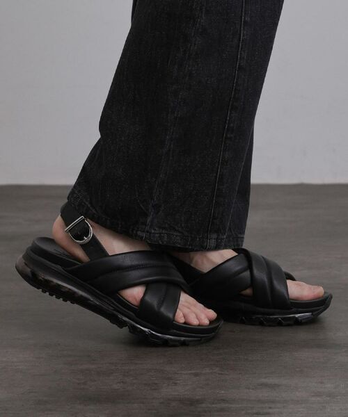 tk.TAKEO KIKUCHI / ティーケー タケオキクチ サンダル | 【4cmUP】クリアソールアソートサンダル（ブラック(219)）