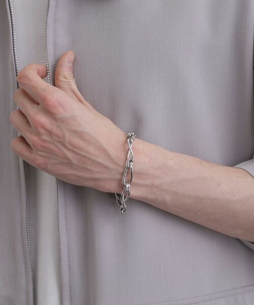 tk.TAKEO KIKUCHI / ティーケー タケオキクチ ブレスレット・バングル | 【ステンレス】ボールドアソートブレスレット（シルバー(006)）