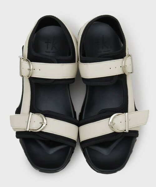 tk.TAKEO KIKUCHI / ティーケー タケオキクチ サンダル | クリアソールダブルベルトサンダル | 詳細4