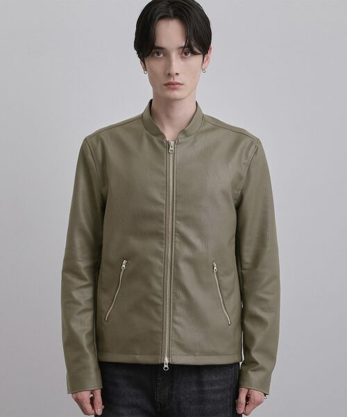 tk.TAKEO KIKUCHI / ティーケー タケオキクチ レザーブルゾン・ジャケット | シングルライダースジャケット | 詳細13