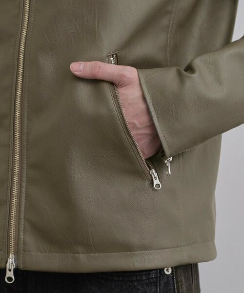 tk.TAKEO KIKUCHI / ティーケー タケオキクチ レザーブルゾン・ジャケット | シングルライダースジャケット | 詳細20
