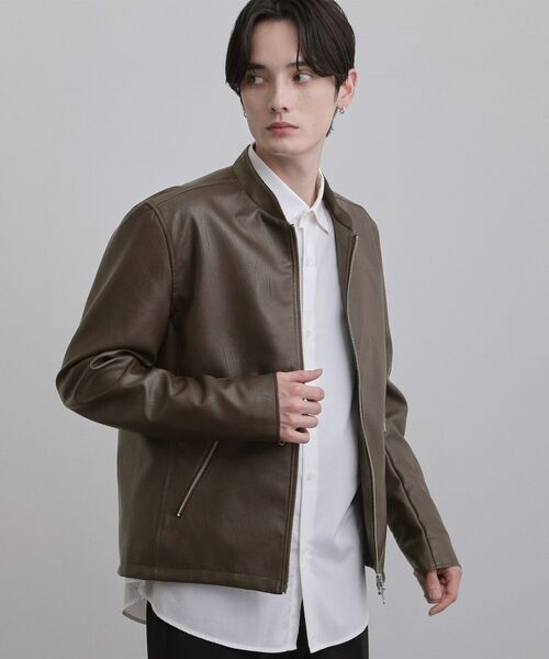 tk.TAKEO KIKUCHI / ティーケー タケオキクチ レザーブルゾン・ジャケット | シングルライダースジャケット | 詳細9