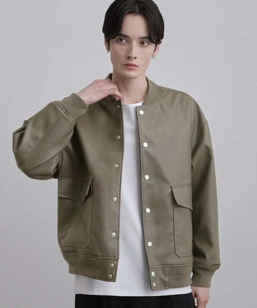 tk.TAKEO KIKUCHI / ティーケー タケオキクチ レザーブルゾン・ジャケット | A－1フライトジャケット | 詳細1