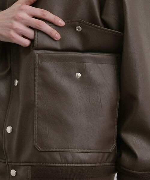 tk.TAKEO KIKUCHI / ティーケー タケオキクチ レザーブルゾン・ジャケット | A－1フライトジャケット | 詳細18