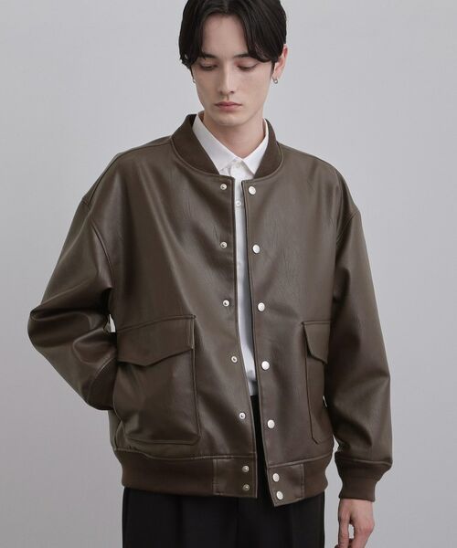 tk.TAKEO KIKUCHI / ティーケー タケオキクチ レザーブルゾン・ジャケット | A－1フライトジャケット（ブラウン(044)）