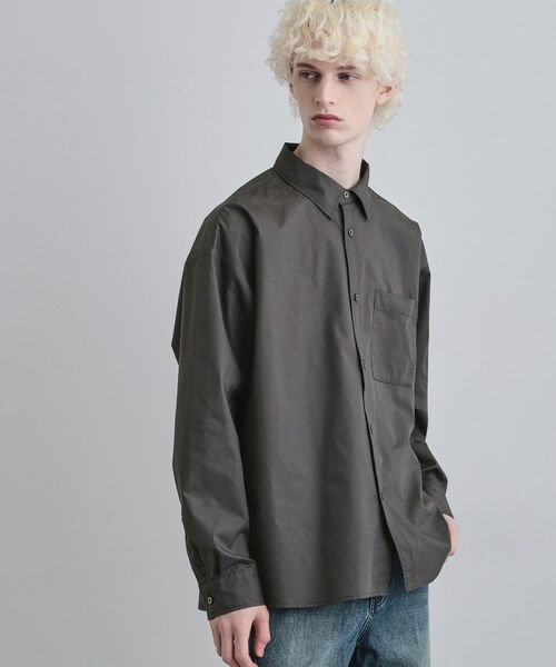 tk.TAKEO KIKUCHI / ティーケー タケオキクチ シャツ・ブラウス | アソートブロードシャツ（チャコールグレー(014)）