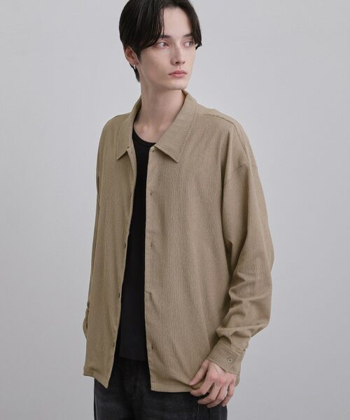 tk.TAKEO KIKUCHI / ティーケー タケオキクチ シャツ・ブラウス | 楊柳長袖シャツ（トープ(054)）