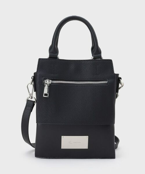 tk.TAKEO KIKUCHI / ティーケー タケオキクチ ショルダーバッグ | ツートンミニZIPショルダーバッグ（ブラック(419)）