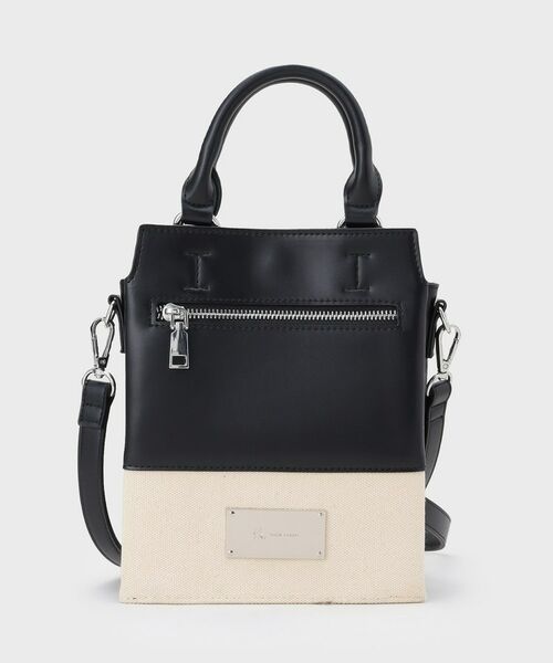 tk.TAKEO KIKUCHI / ティーケー タケオキクチ ショルダーバッグ | ツートンミニZIPショルダーバッグ（オフホワイト(503)）