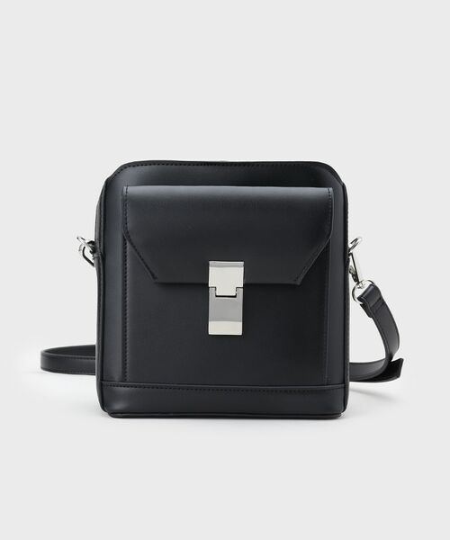 tk.TAKEO KIKUCHI / ティーケー タケオキクチ ショルダーバッグ | ポケットアオリショルダー（ブラック(019)）