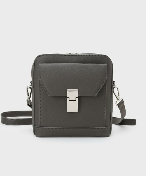 tk.TAKEO KIKUCHI / ティーケー タケオキクチ ショルダーバッグ | ポケットアオリショルダー（チャコールグレー(113)）