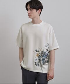 tk.TAKEO KIKUCHI / ティーケー タケオキクチ Tシャツ | リーフエンブロブラーTシャツ