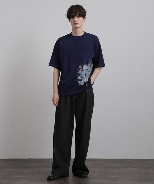 tk.TAKEO KIKUCHI / ティーケー タケオキクチ Tシャツ | リーフエンブロブラーTシャツ | 詳細11