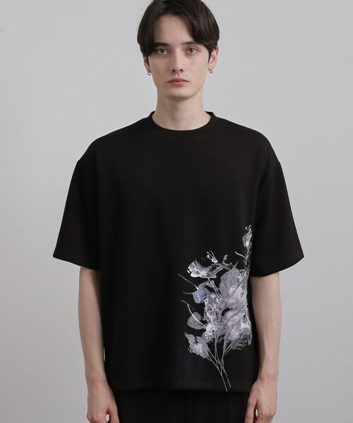 tk.TAKEO KIKUCHI / ティーケー タケオキクチ Tシャツ | リーフエンブロブラーTシャツ | 詳細14