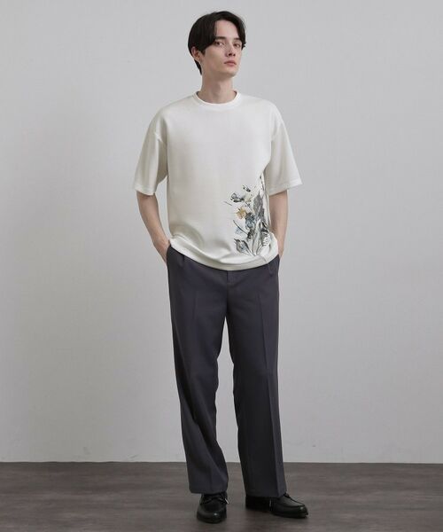 tk.TAKEO KIKUCHI / ティーケー タケオキクチ Tシャツ | リーフエンブロブラーTシャツ | 詳細4