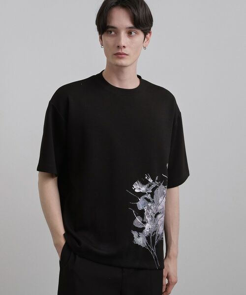 tk.TAKEO KIKUCHI / ティーケー タケオキクチ Tシャツ | リーフエンブロブラーTシャツ | 詳細6