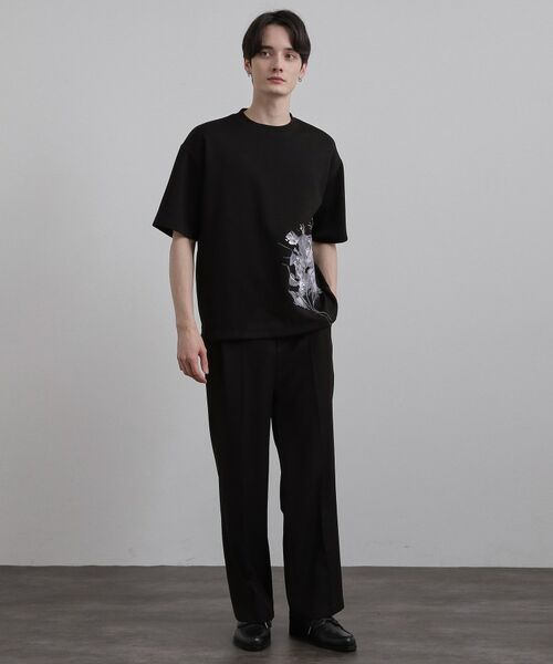 tk.TAKEO KIKUCHI / ティーケー タケオキクチ Tシャツ | リーフエンブロブラーTシャツ | 詳細7