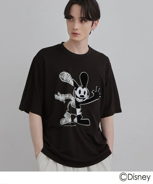 tk.TAKEO KIKUCHI / ティーケー タケオキクチ カットソー | Disney capsule collection Tシャツ（ブラック(119)）