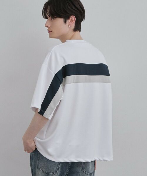 tk.TAKEO KIKUCHI / ティーケー タケオキクチ カットソー | バックラインカットソー（ホワイト(001)）