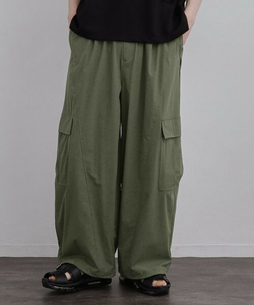 tk.TAKEO KIKUCHI / ティーケー タケオキクチ パンツ | カッティングカーゴパンツ（カーキ(027)）