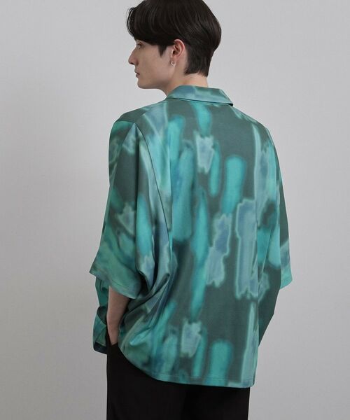 tk.TAKEO KIKUCHI / ティーケー タケオキクチ シャツ・ブラウス | アブストラクトドルマンシャツ | 詳細10