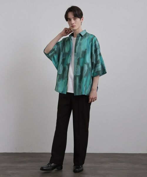 tk.TAKEO KIKUCHI / ティーケー タケオキクチ シャツ・ブラウス | アブストラクトドルマンシャツ | 詳細12