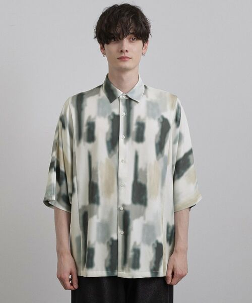 tk.TAKEO KIKUCHI / ティーケー タケオキクチ シャツ・ブラウス | アブストラクトドルマンシャツ | 詳細14