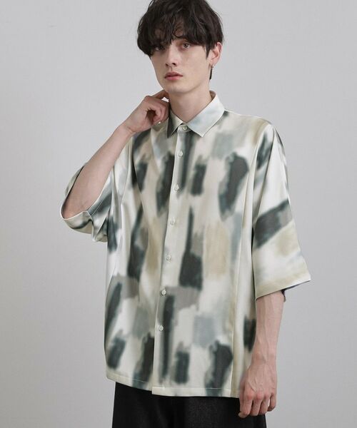 tk.TAKEO KIKUCHI / ティーケー タケオキクチ シャツ・ブラウス | アブストラクトドルマンシャツ | 詳細2