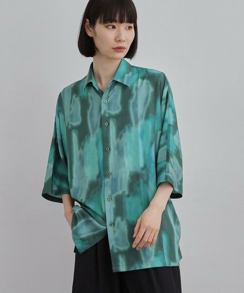 tk.TAKEO KIKUCHI / ティーケー タケオキクチ シャツ・ブラウス | アブストラクトドルマンシャツ | 詳細20