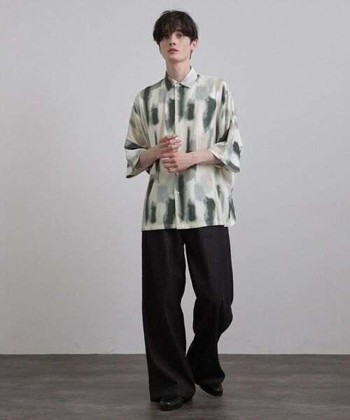 tk.TAKEO KIKUCHI / ティーケー タケオキクチ シャツ・ブラウス | アブストラクトドルマンシャツ | 詳細3
