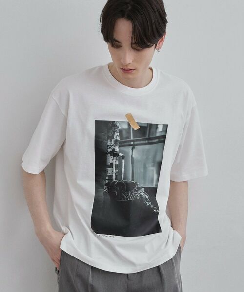 tk.TAKEO KIKUCHI / ティーケー タケオキクチ Tシャツ | フォトTシャツ（ホワイト(201)）