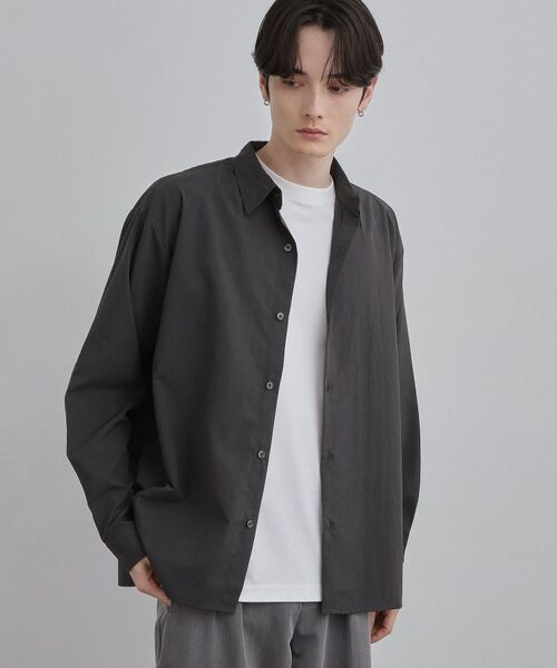 tk.TAKEO KIKUCHI / ティーケー タケオキクチ シャツ・ブラウス | レギュラーカラーシャツ（チャコールグレー(014)）