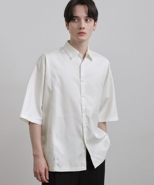 tk.TAKEO KIKUCHI / ティーケー タケオキクチ シャツ・ブラウス | ドルマン半袖シャツ（ホワイト(001)）