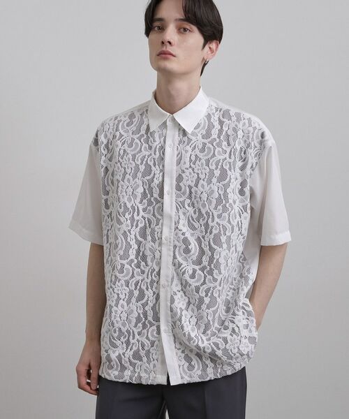 tk.TAKEO KIKUCHI / ティーケー タケオキクチ シャツ・ブラウス | 半袖レースシャツ | 詳細1