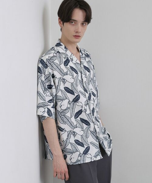 tk.TAKEO KIKUCHI / ティーケー タケオキクチ シャツ・ブラウス | 梨地クジラシャツ（ホワイト(001)）