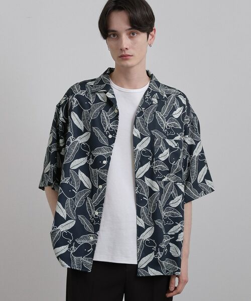 tk.TAKEO KIKUCHI / ティーケー タケオキクチ シャツ・ブラウス | 梨地クジラシャツ（ネイビー(094)）