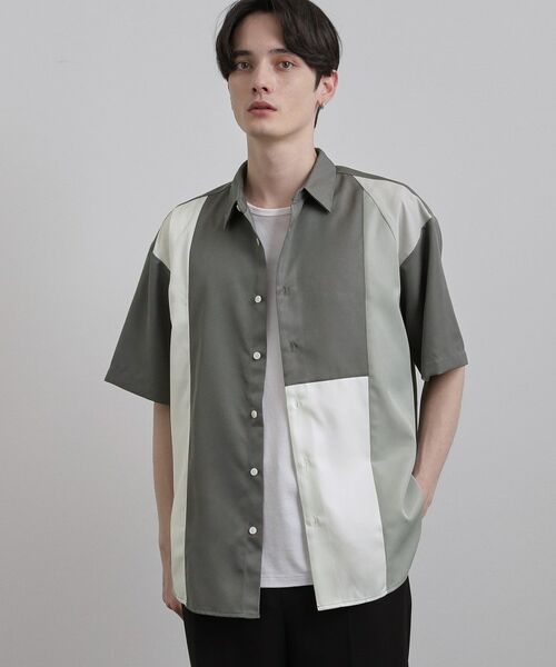 tk.TAKEO KIKUCHI / ティーケー タケオキクチ シャツ・ブラウス | ダイヤゴナル半袖シャツ | 詳細1