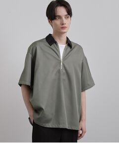 tk.TAKEO KIKUCHI / ティーケー タケオキクチ シャツ・ブラウス | 配色ハーフジップシャツ