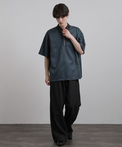 tk.TAKEO KIKUCHI / ティーケー タケオキクチ シャツ・ブラウス | 配色ハーフジップシャツ | 詳細10